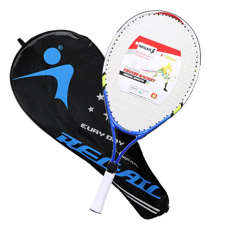 1Pcs 23 Inch Special Tennis Racket for Teenagers Aluminum Alloy Tennis Racket Strong Nylon Wire Suitable for Children'S Training