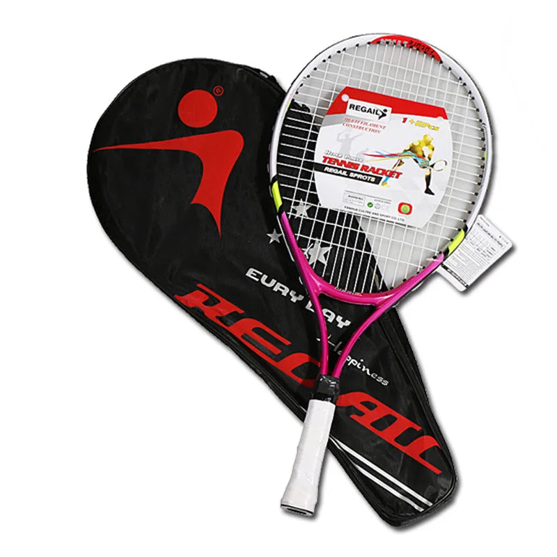 1Pcs 23 Inch Special Tennis Racket for Teenagers Aluminum Alloy Tennis Racket Strong Nylon Wire Suitable for Children'S Training