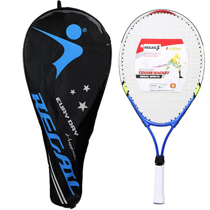 1Pcs 23 Inch Special Tennis Racket for Teenagers Aluminum Alloy Tennis Racket Strong Nylon Wire Suitable for Children'S Training